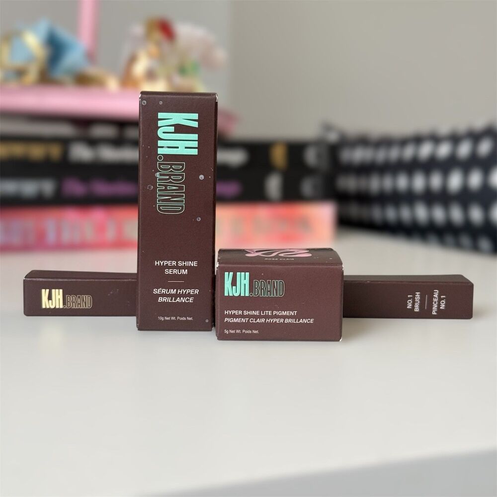 KJH Brand Hyper Shine Bundle Lite Pink Pigment Brush Serum Katie Jane Hughes NIB